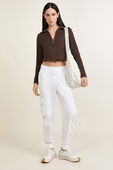 Stretch Cotton Long-Sleeve Polo Shirt